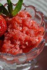 Strawberry and Mint Granita