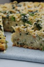 Pasta Frittata with Broccoli Rabe, Basil, and Pine Nuts