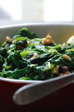 Spinach with Raisins and Pine Nuts